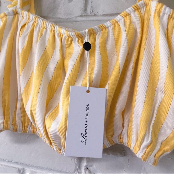 Lovers+Friends Striped Brenda Crop Top NWT - Picture 5 of 8